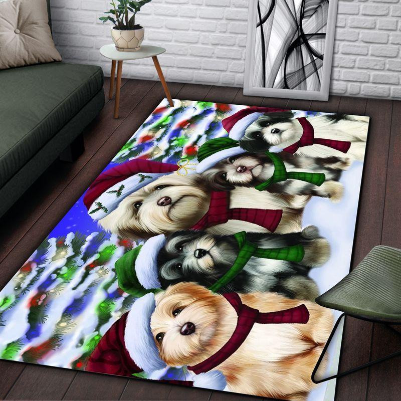 Havanese Family Rectangle Rug Chrismas Gift - Indoor Outdoor Rugs