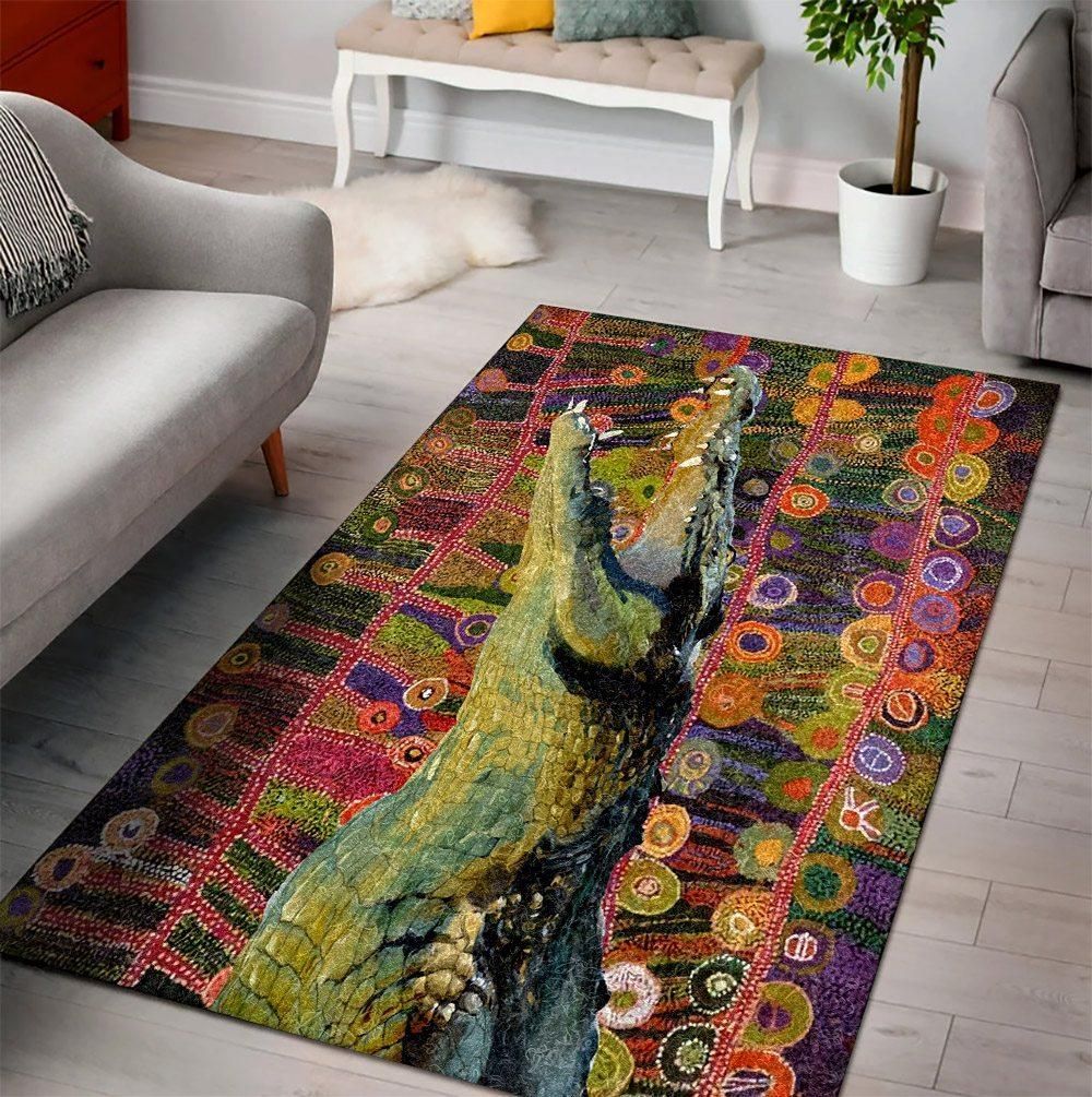 Crocodile Rug Chrismas Gift - Indoor Outdoor Rugs