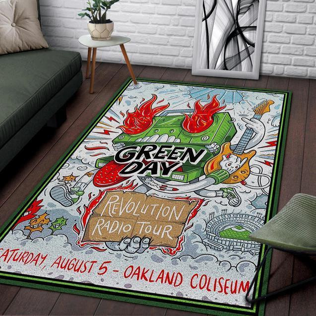 Green Day Revolution Radio Tour Area Rug Chrismas Gift - Indoor Outdoor Rugs