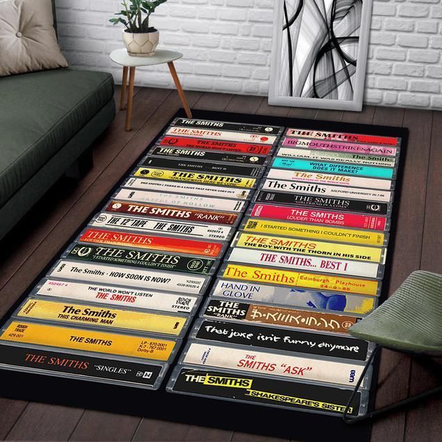 The Smiths Discography Cassette Print Area Rug Chrismas Gift - Indoor Outdoor Rugs