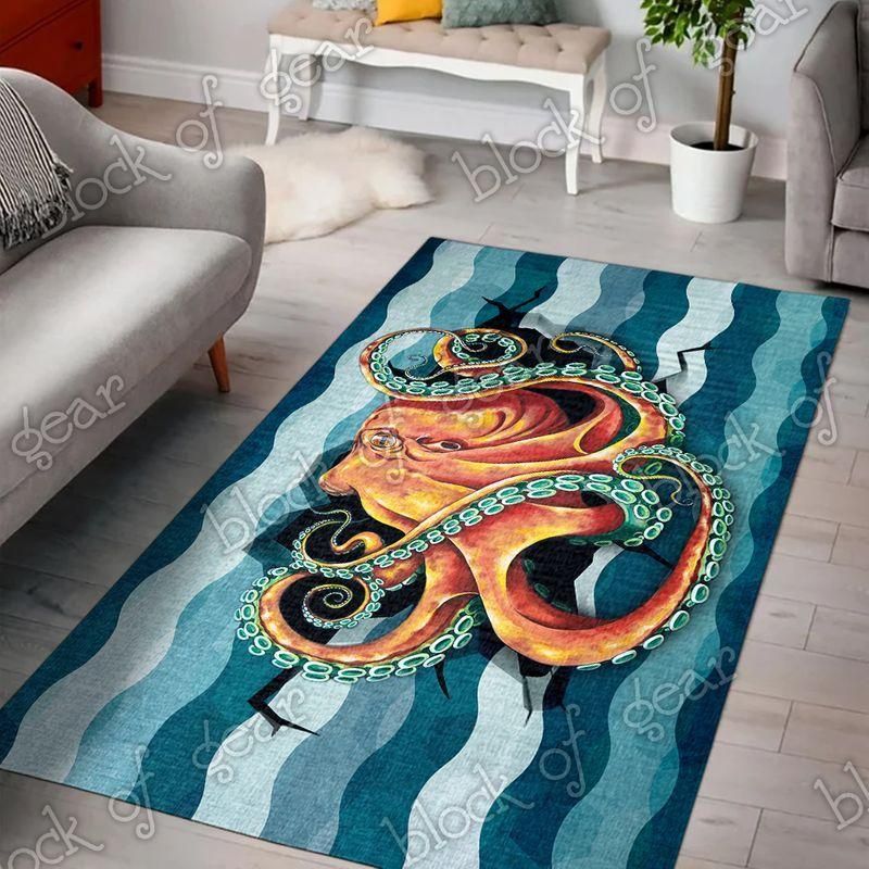 Octopus Living Room Rug Chrismas Gift - Indoor Outdoor Rugs