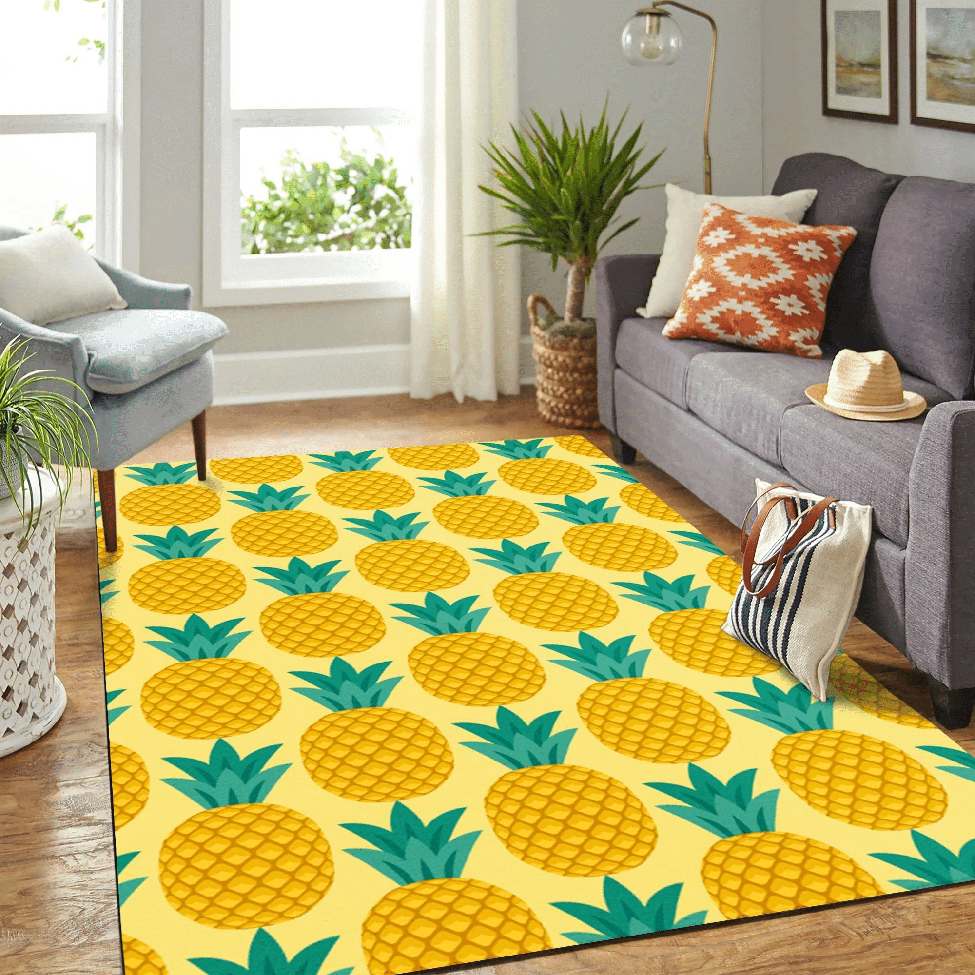 Pineapple Carpet Rug Chrismas Gift - Indoor Outdoor Rugs