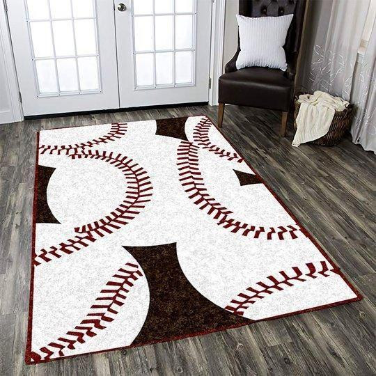 Baseball Skin Area Rug Chrismas Gift - Indoor Outdoor Rugs