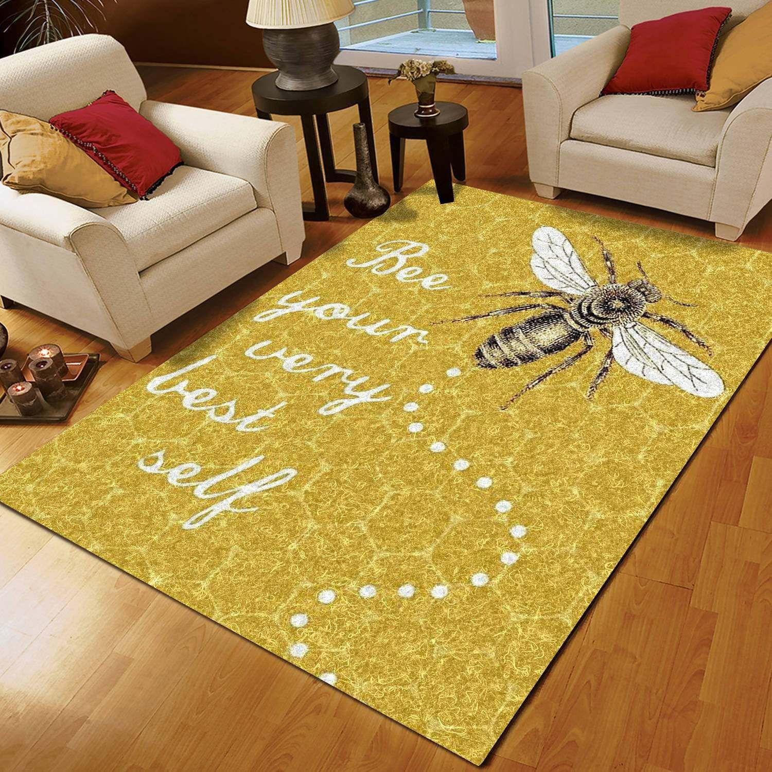 Bee Rug Chrismas Gift - Indoor Outdoor Rugs