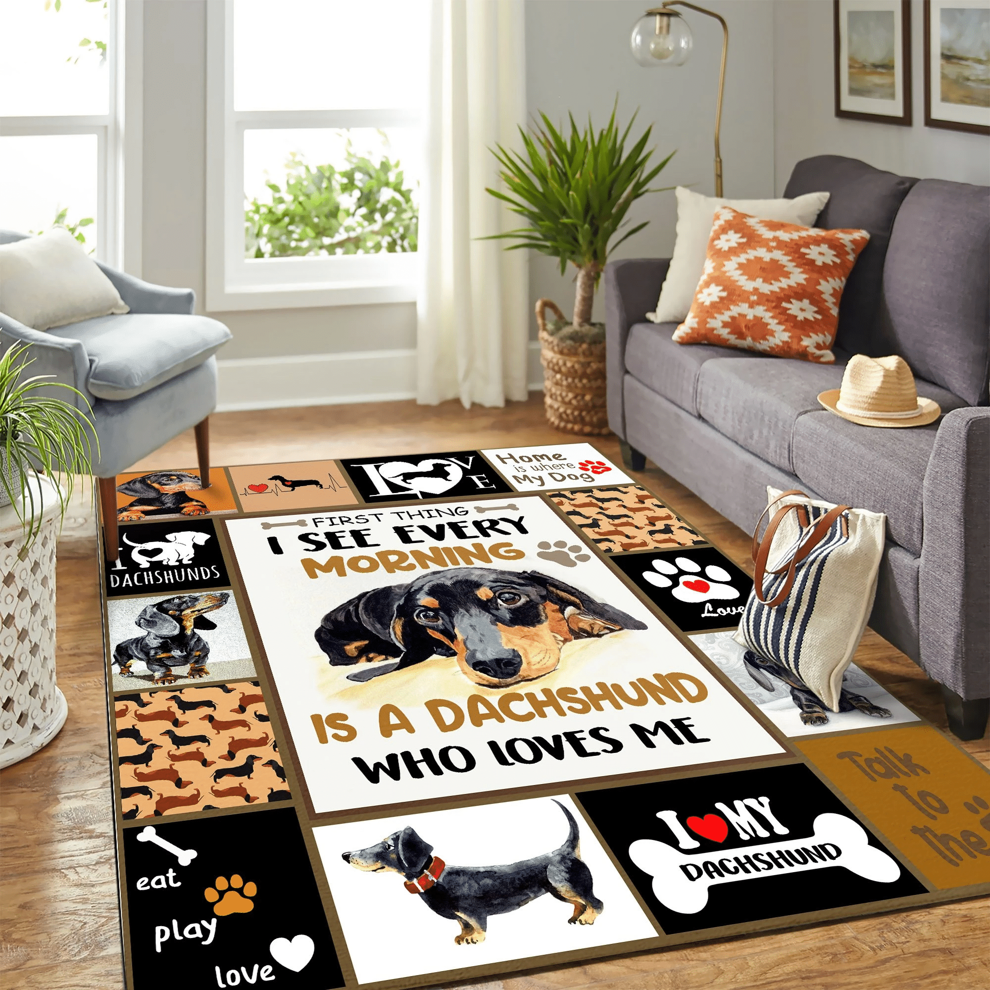 Dachshund Quilt Mk Carpet Area Rug Chrismas Gift - Indoor Outdoor Rugs