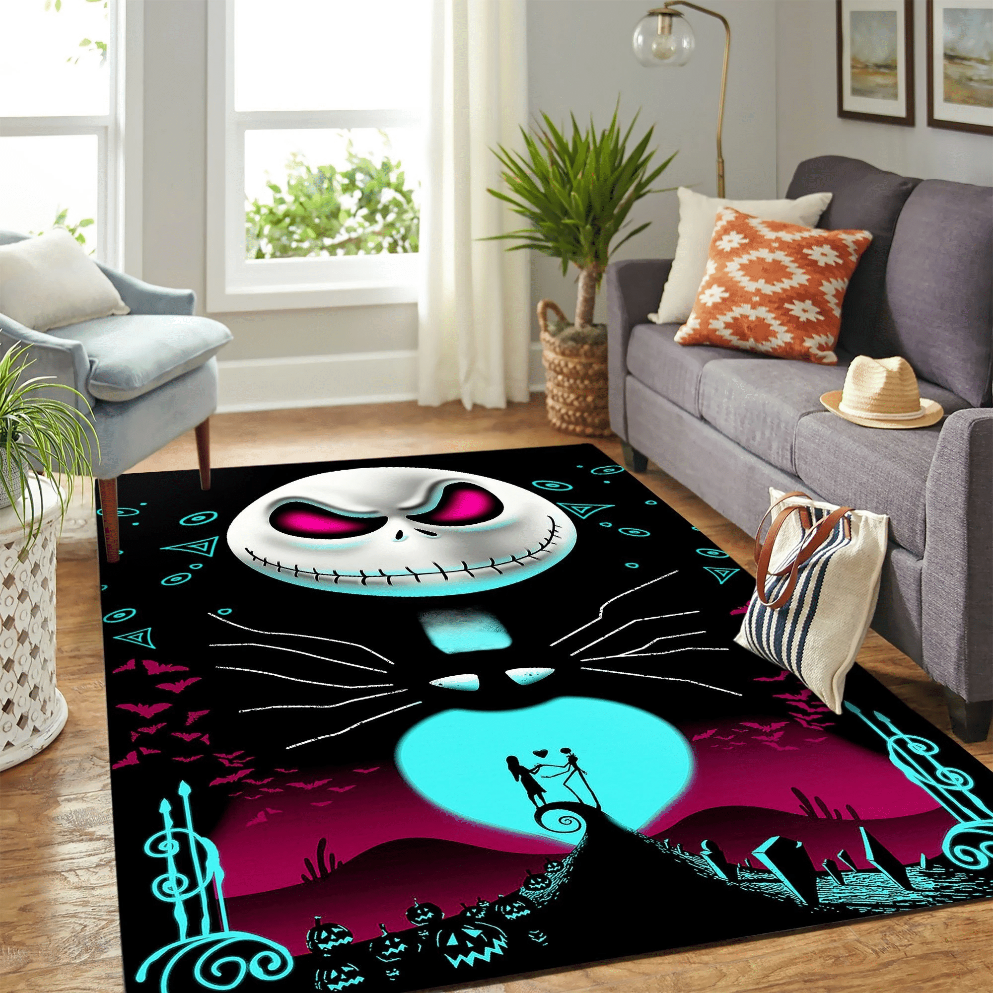 Nightmare Before Christmas Jack Carpet Rug Chrismas Gift - Indoor Outdoor Rugs