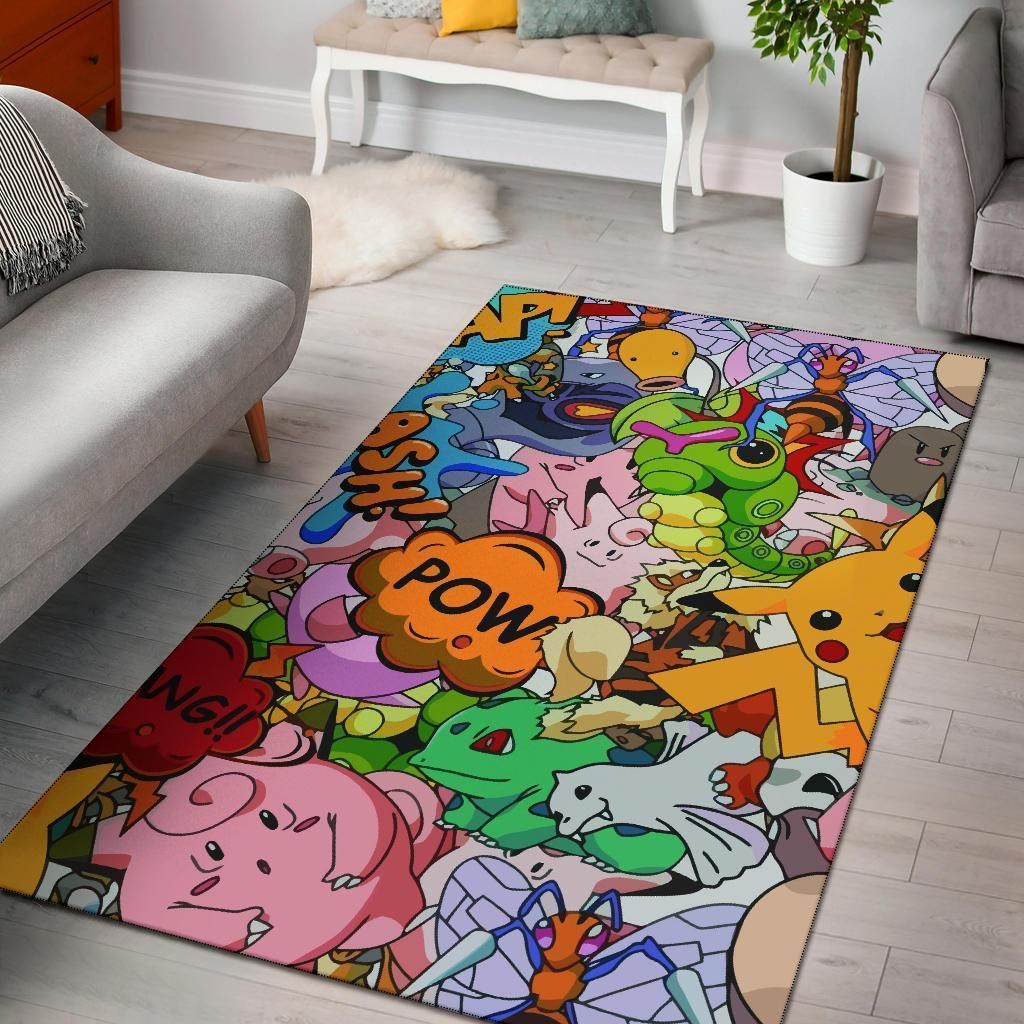 Pokemon Anime Area Rug Chrismas Gift - Indoor Outdoor Rugs