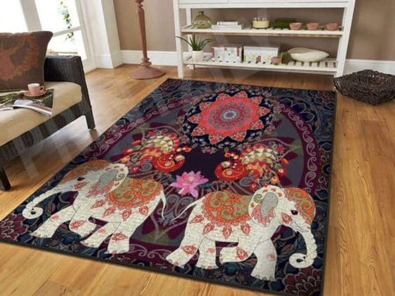 Beautiful Elephant Rectangle Rug Chrismas Gift - Indoor Outdoor Rugs