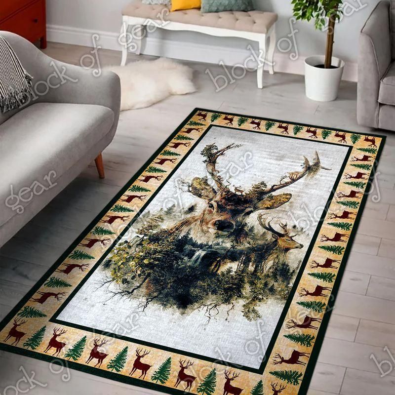 Deer Living Room Rug Chrismas Gift - Indoor Outdoor Rugs