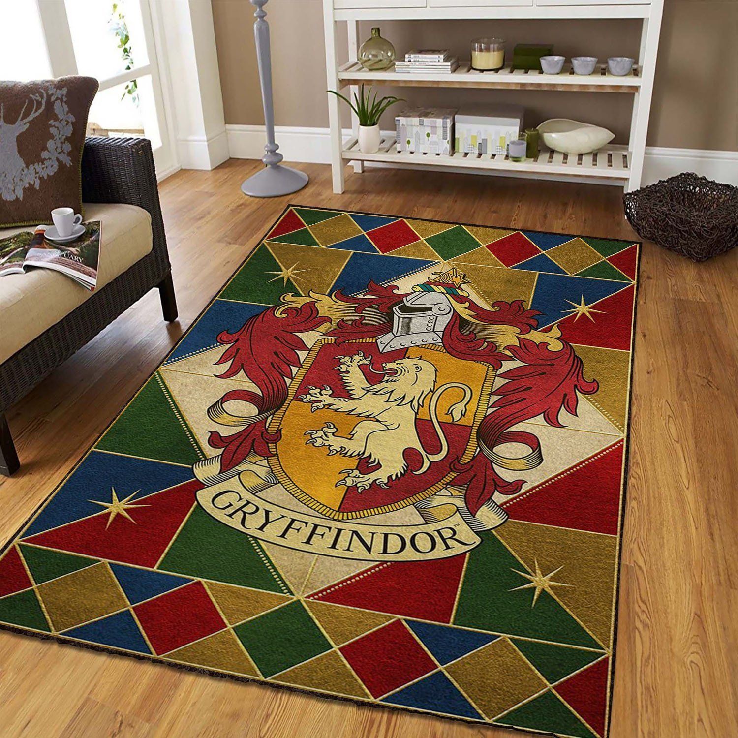 Harry Potter Gryffindor Area Rug Chrismas Gift - Indoor Outdoor Rugs