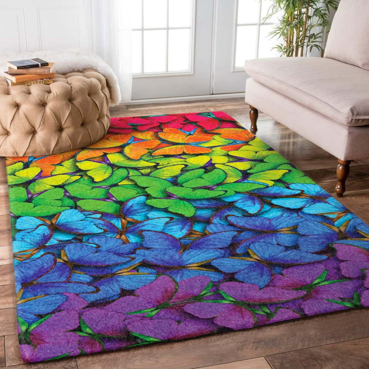 Butterfly Rug Chrismas Gift - Indoor Outdoor Rugs