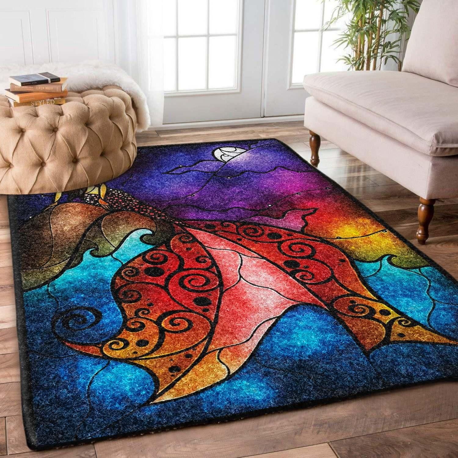 Mermaid Rug Chrismas Gift - Indoor Outdoor Rugs