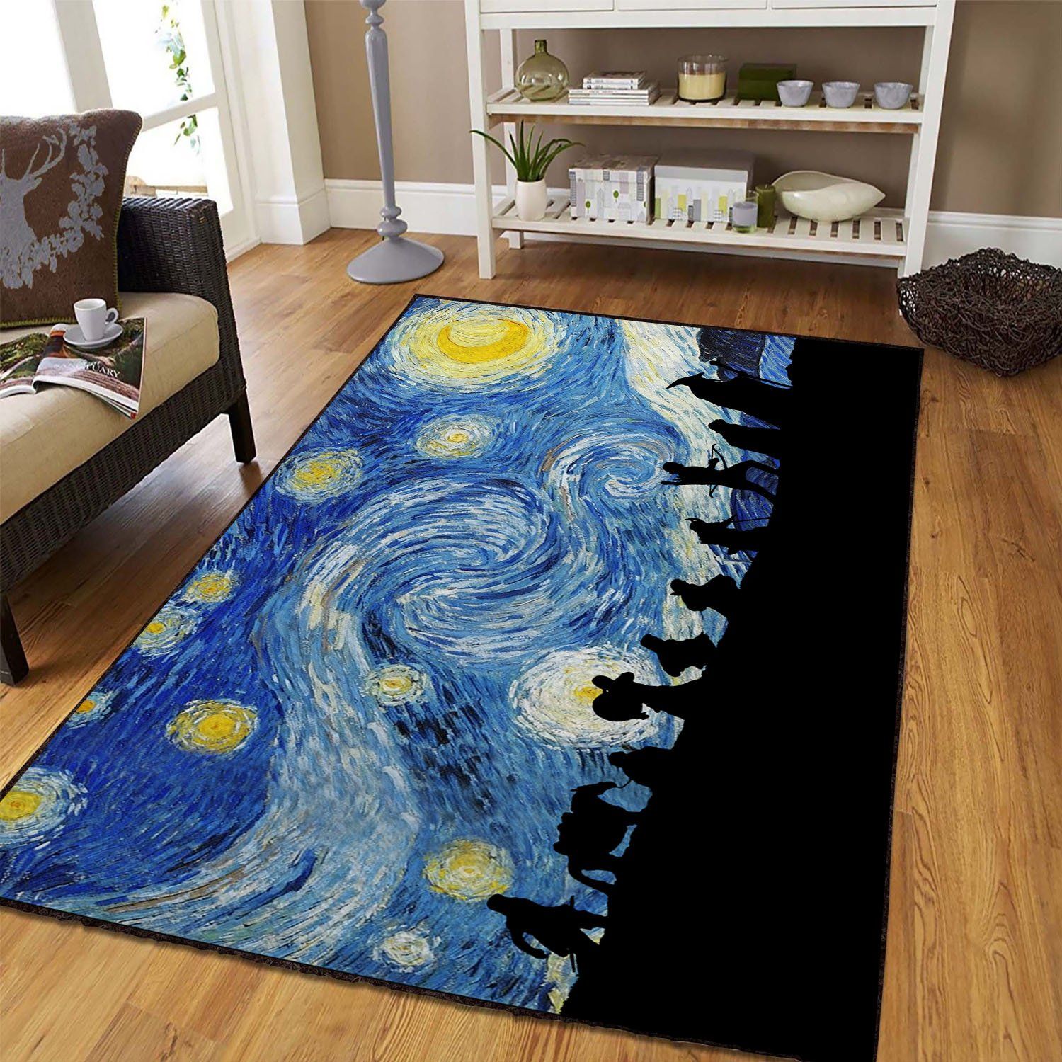 Lord Of The Rings Starry Night Area Rug Chrismas Gift - Indoor Outdoor Rugs