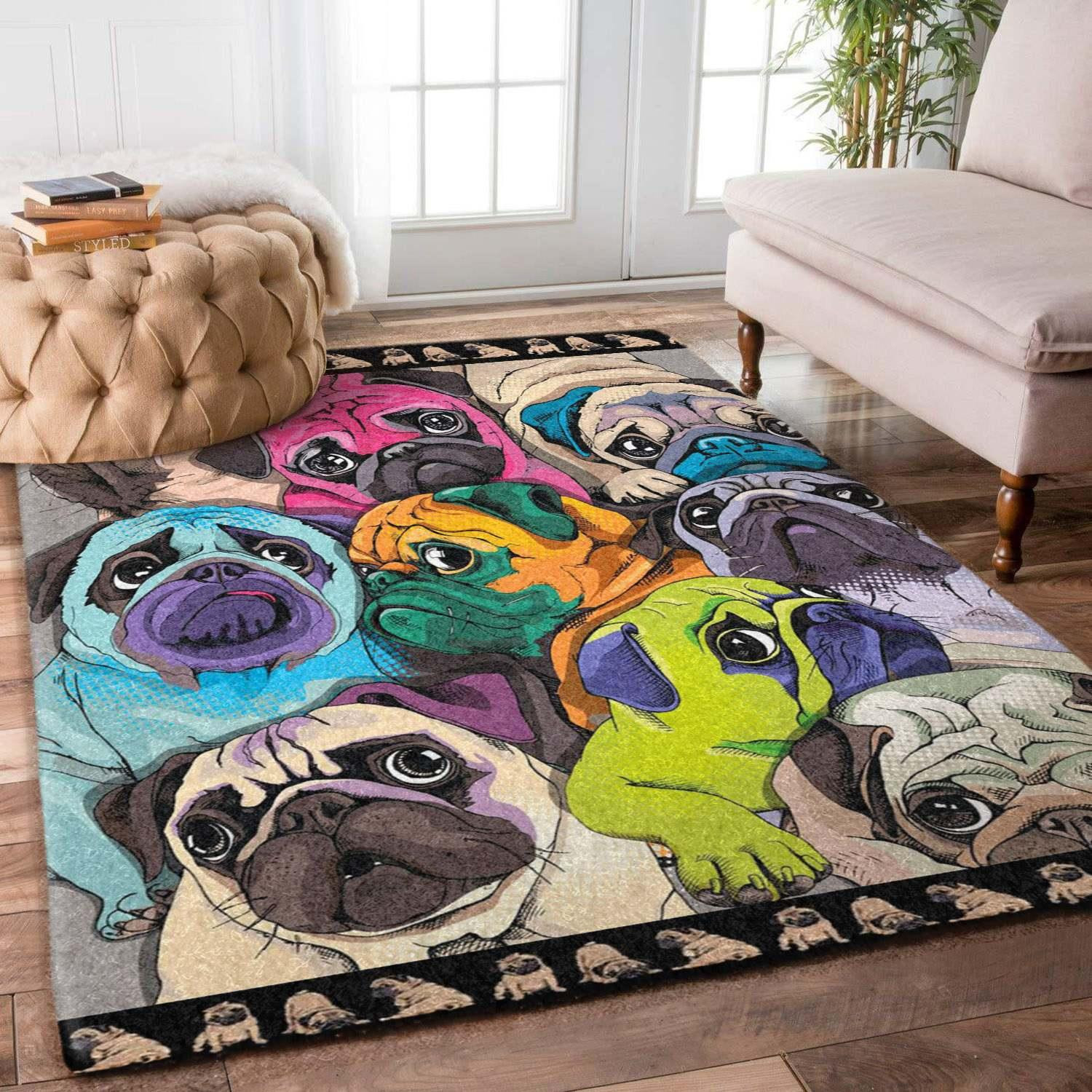 Pug Rug Chrismas Gift - Indoor Outdoor Rugs