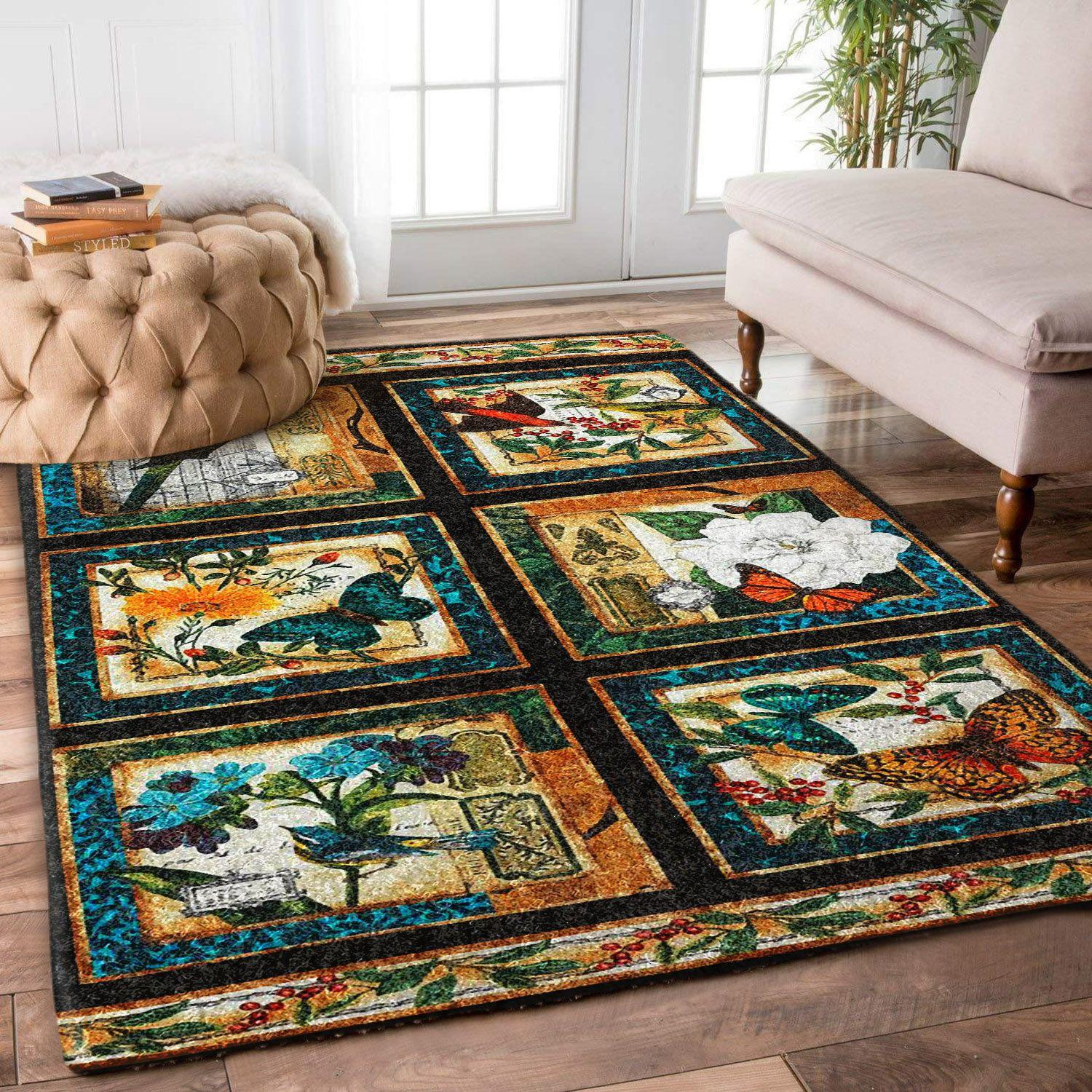 Butterfly Rug Chrismas Gift - Indoor Outdoor Rugs