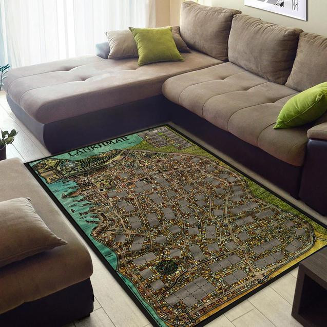 Lankhmar City Of Adventure Map Area Rug Chrismas Gift - Indoor Outdoor Rugs