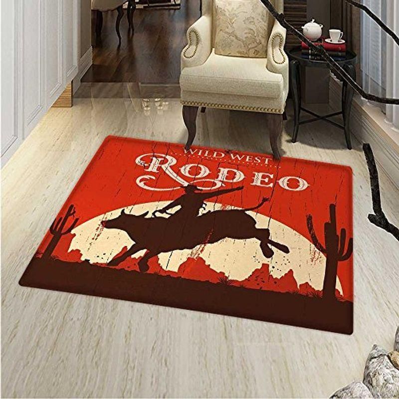 Rodeo Rectangle Rug Chrismas Gift - Indoor Outdoor Rugs