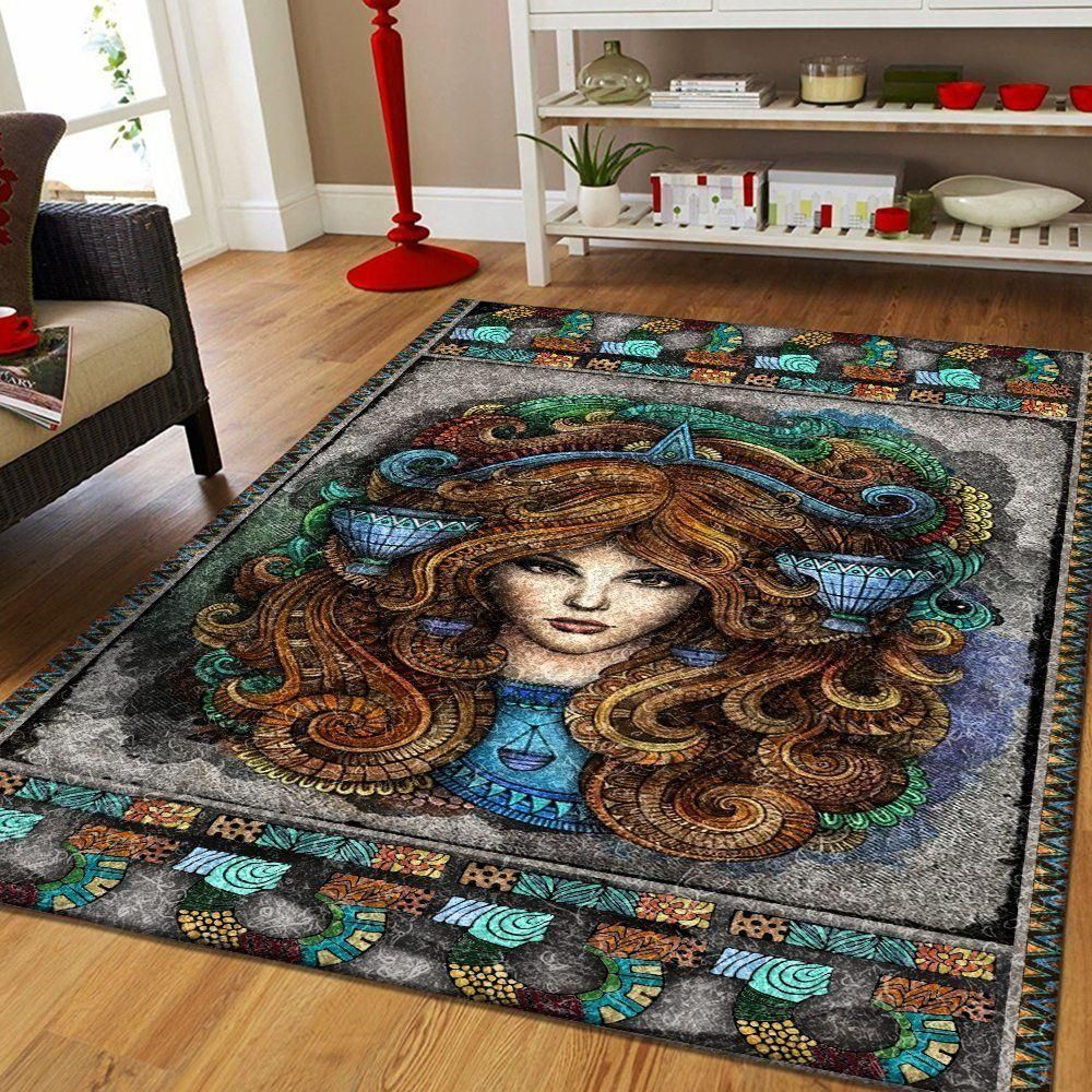 Libra Zodiac Rug Chrismas Gift - Indoor Outdoor Rugs