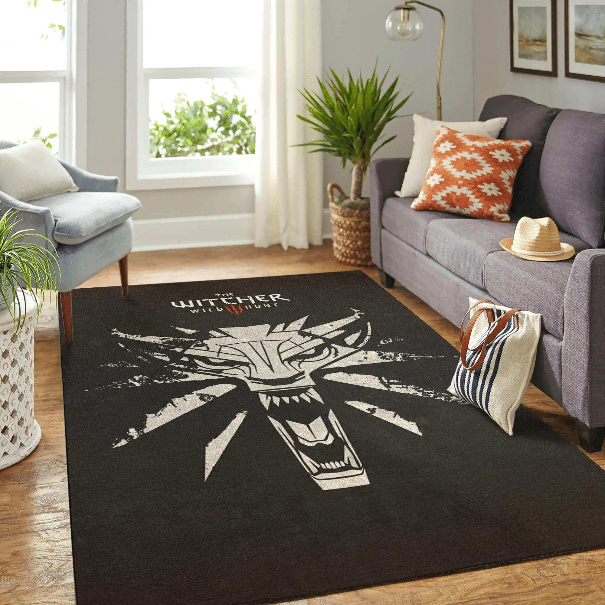 The Witcher Emblem Carpet Floor Area Rug Chrismas Gift - Indoor Outdoor Rugs