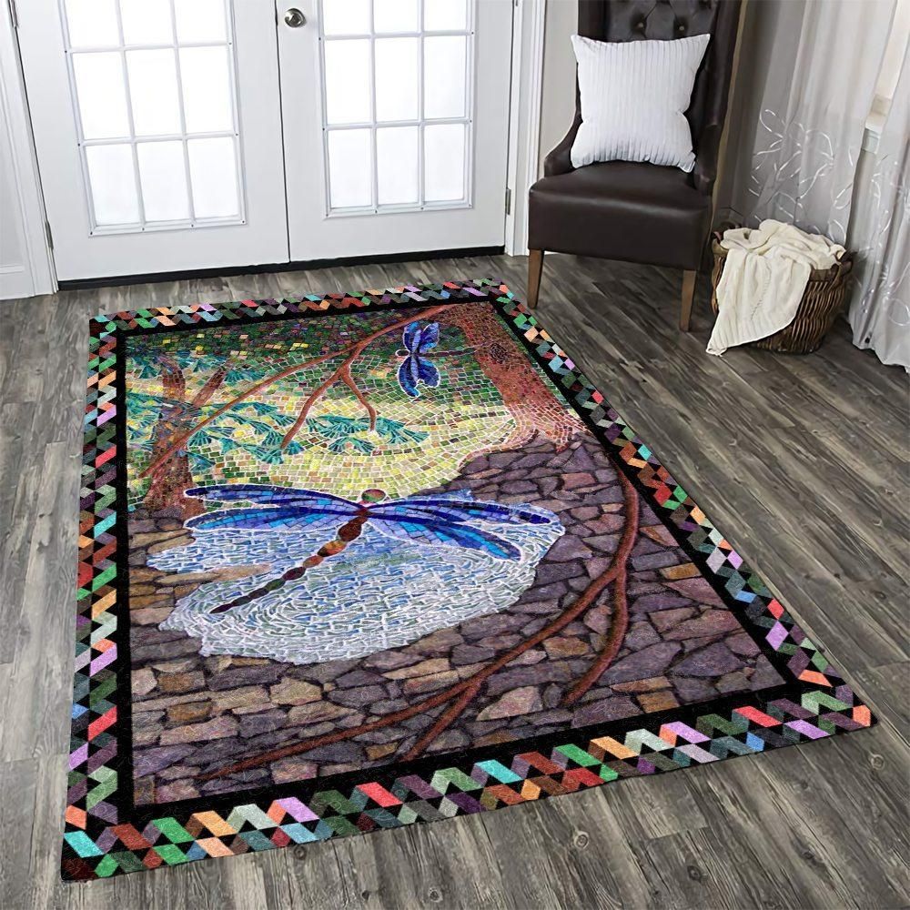 Dragonfly Rug Chrismas Gift - Indoor Outdoor Rugs