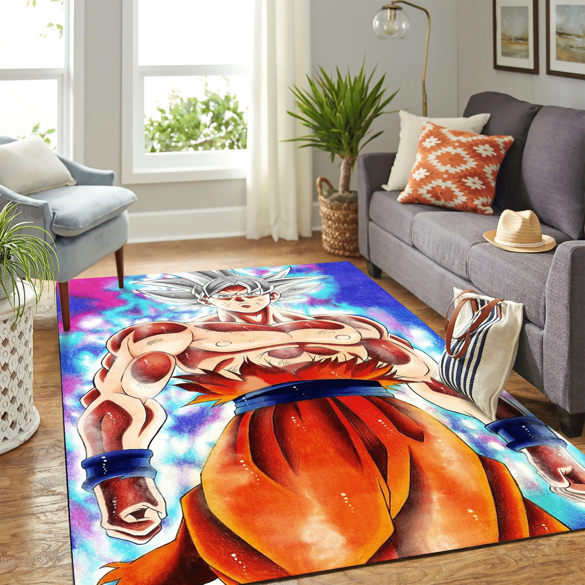 Son Goku Mastered Ultra Instinct Carpet Rug Chrismas Gift - Indoor Outdoor Rugs