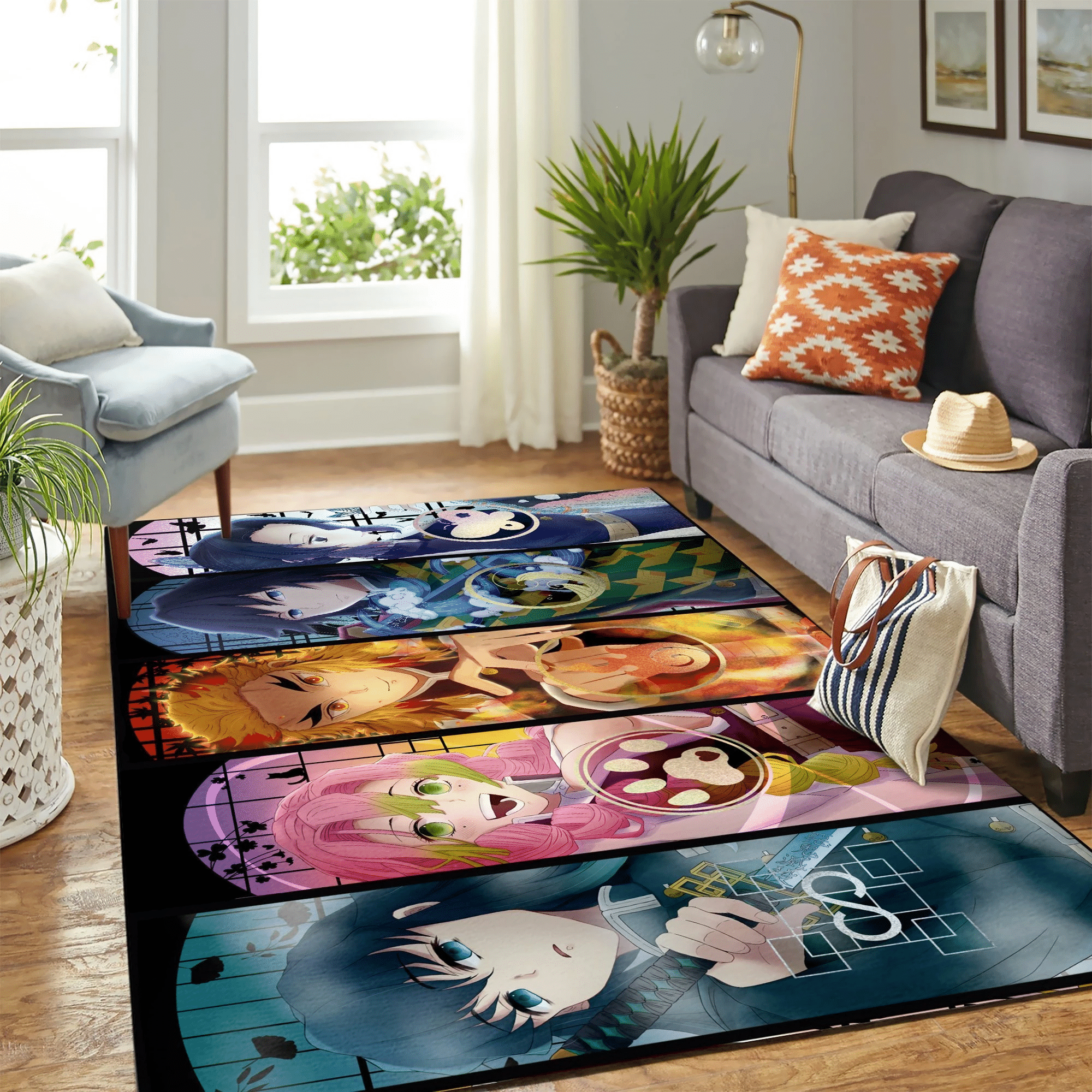 Kimetsu No Yaiba Characters Carpet Area Rug Chrismas Gift - Indoor Outdoor Rugs