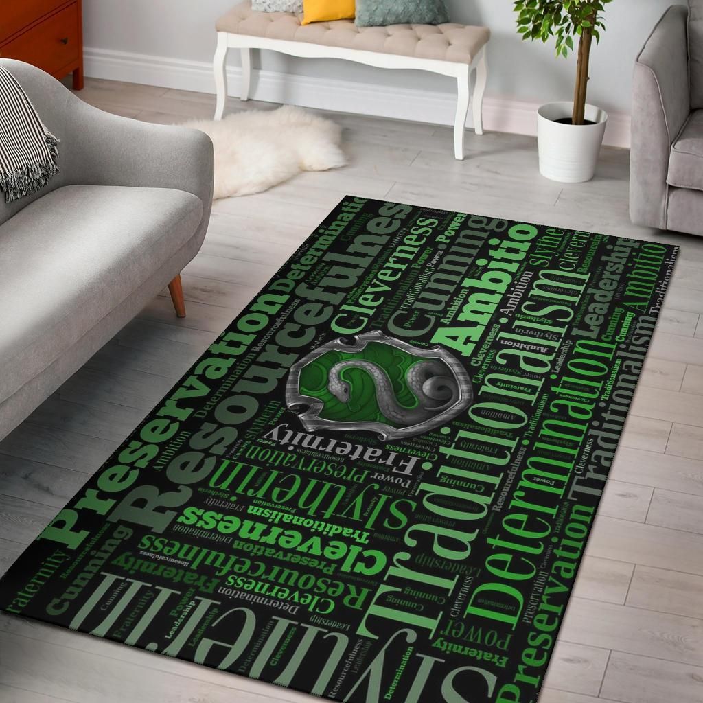 Slytherin Harry Potter Area Rug Chrismas Gift - Indoor Outdoor Rugs