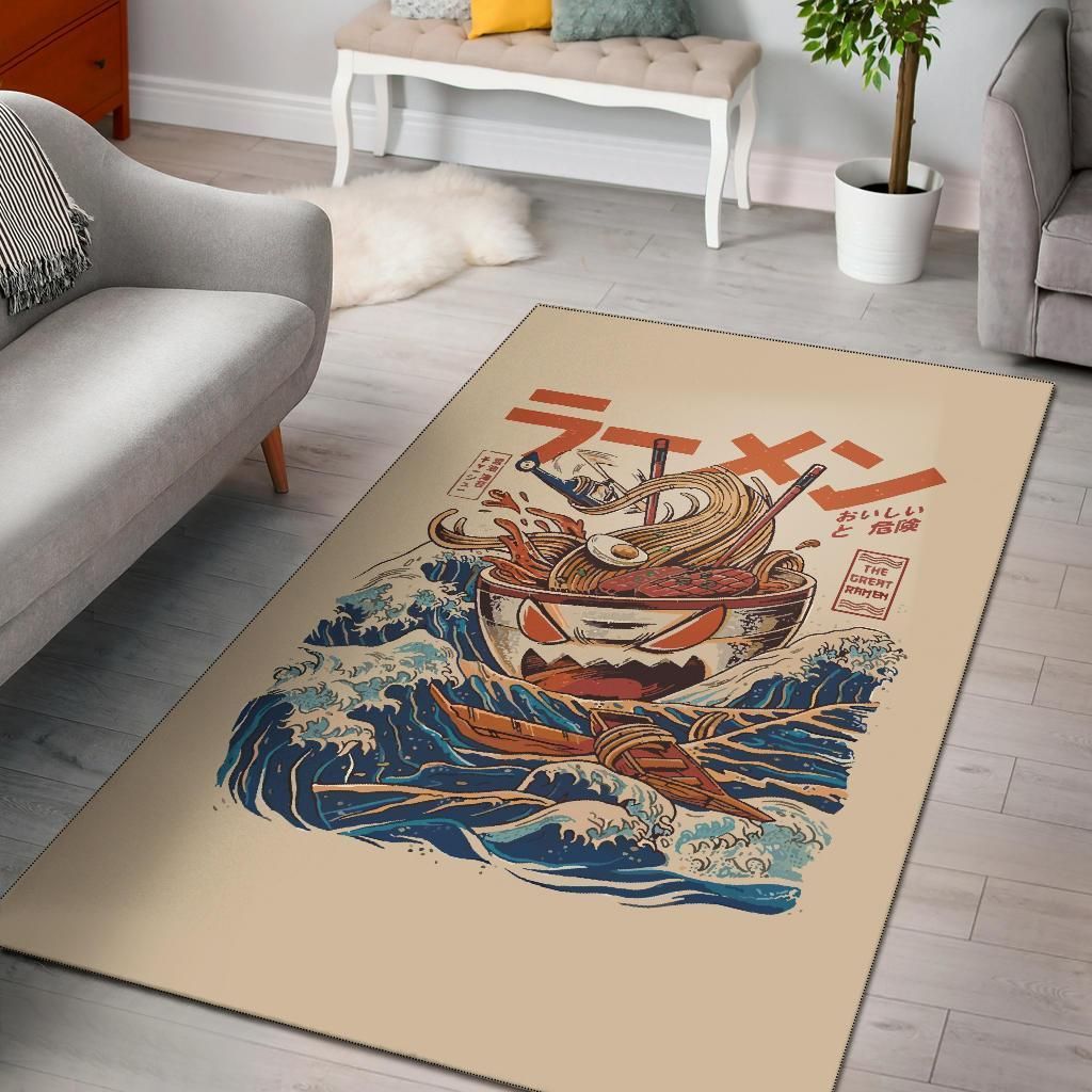 The Great Ramen Off Kanagawa Area Rug Chrismas Gift - Indoor Outdoor Rugs