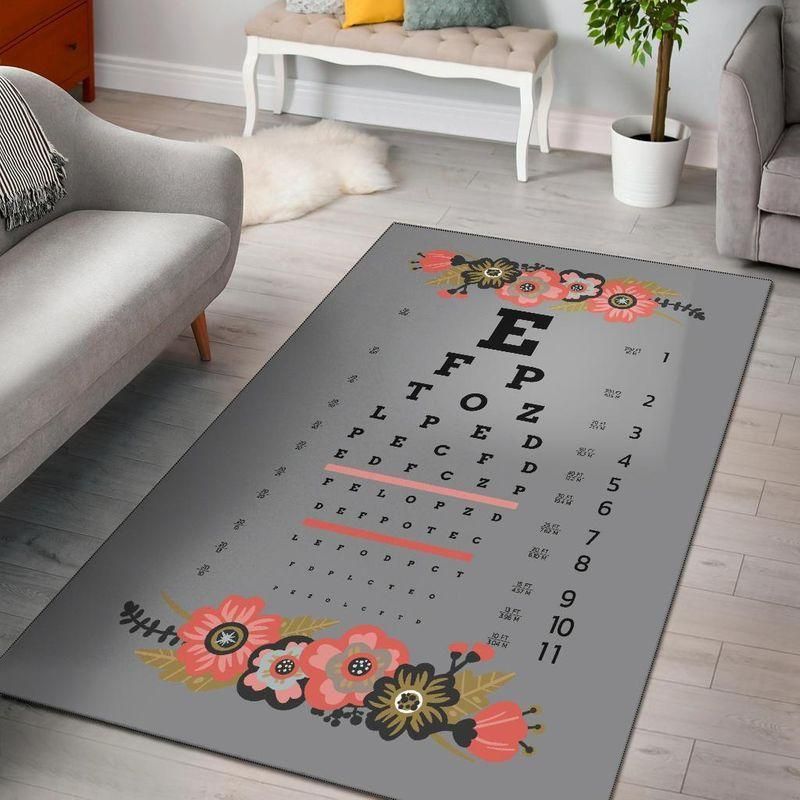 Eye Chart Area Rug Chrismas Gift - Indoor Outdoor Rugs