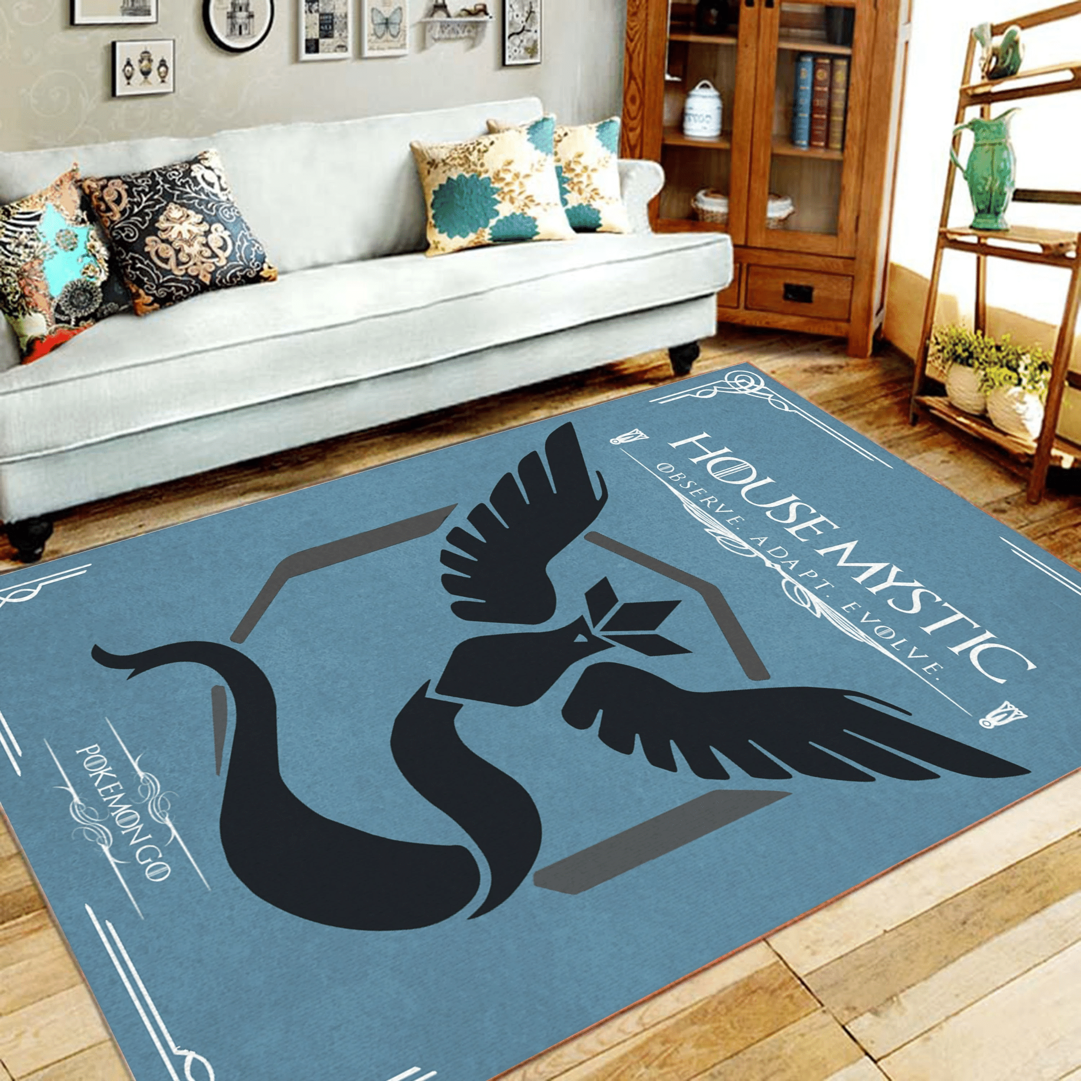 Pokemon Go Team Mystic Area Rug Chrismas Gift - Indoor Outdoor Rugs