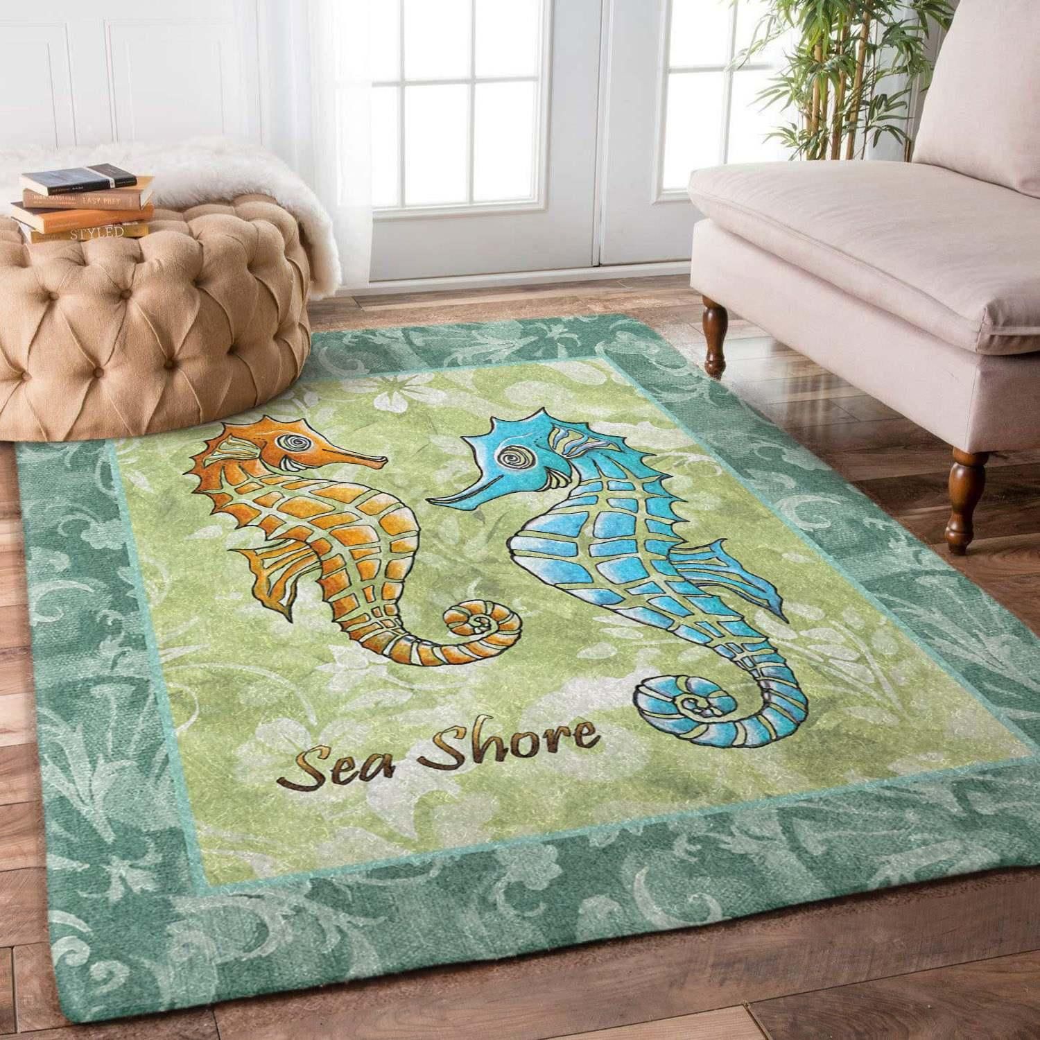 Hippocampus Rug Chrismas Gift - Indoor Outdoor Rugs