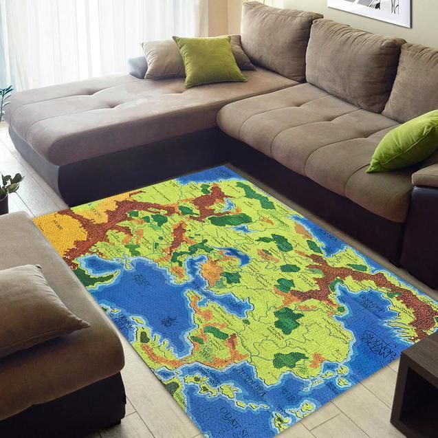 Greyhawk Maps Area Rug Chrismas Gift - Indoor Outdoor Rugs