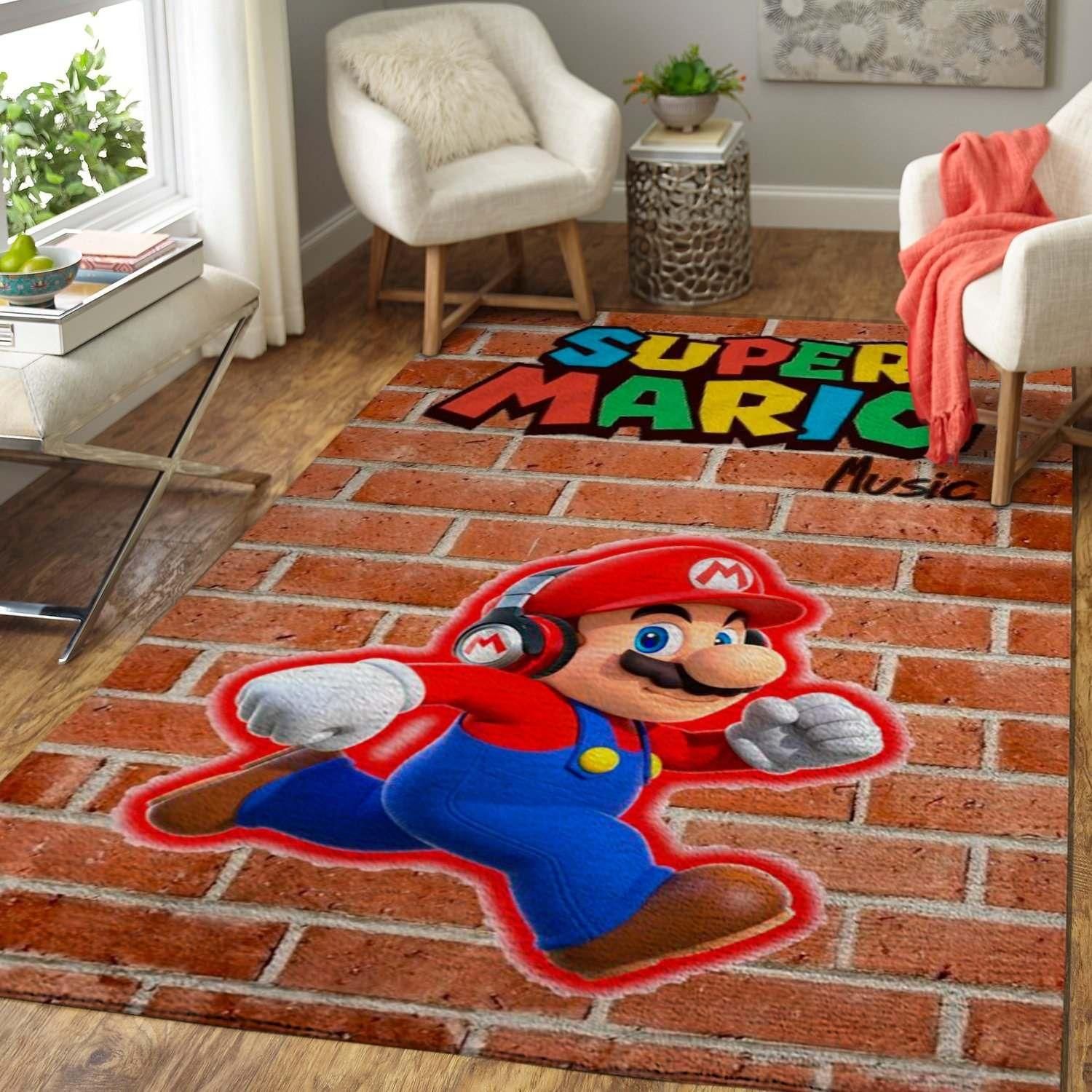 Video Game Fans Mario Area Rug Chrismas Gift - Indoor Outdoor Rugs