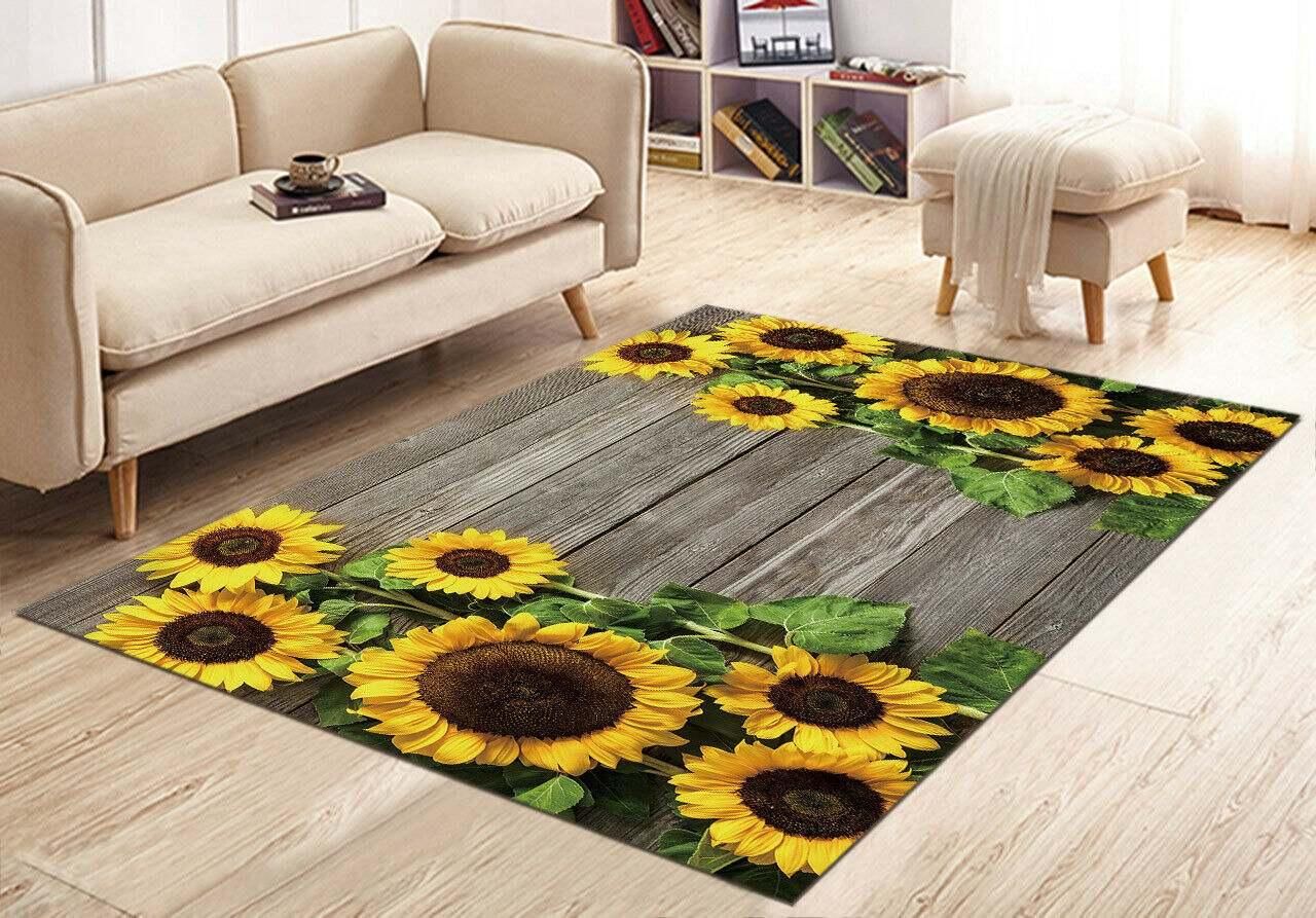 Sunflower Rug Chrismas Gift - Indoor Outdoor Rugs