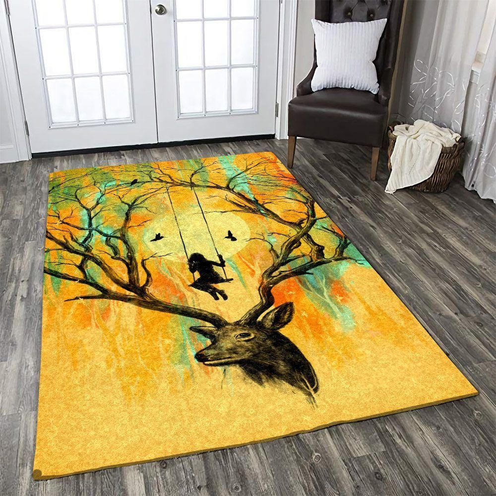 Deer Rug Chrismas Gift - Indoor Outdoor Rugs