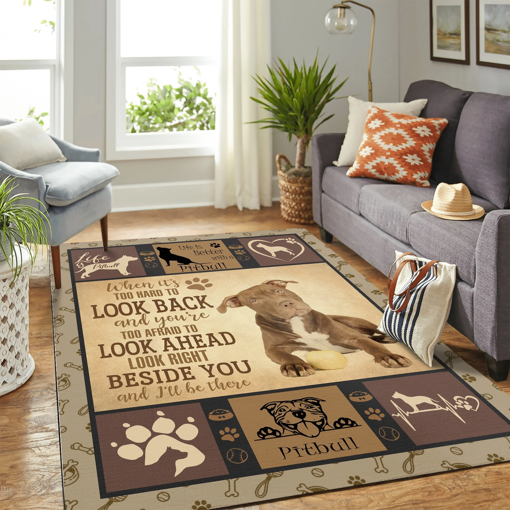 Pitbull Quilt Mk Carpet Area Rug Chrismas Gift - Indoor Outdoor Rugs