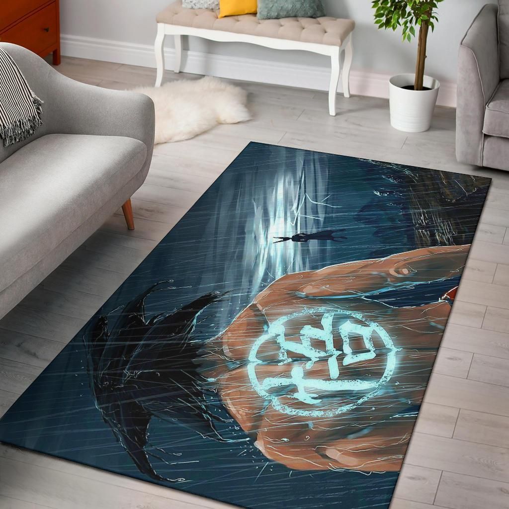 Goku Vs Beerus Hd Art Area Rug Chrismas Gift - Indoor Outdoor Rugs