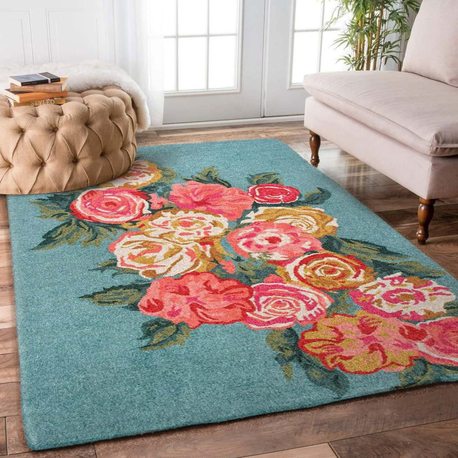 Flower Rug Chrismas Gift - Indoor Outdoor Rugs