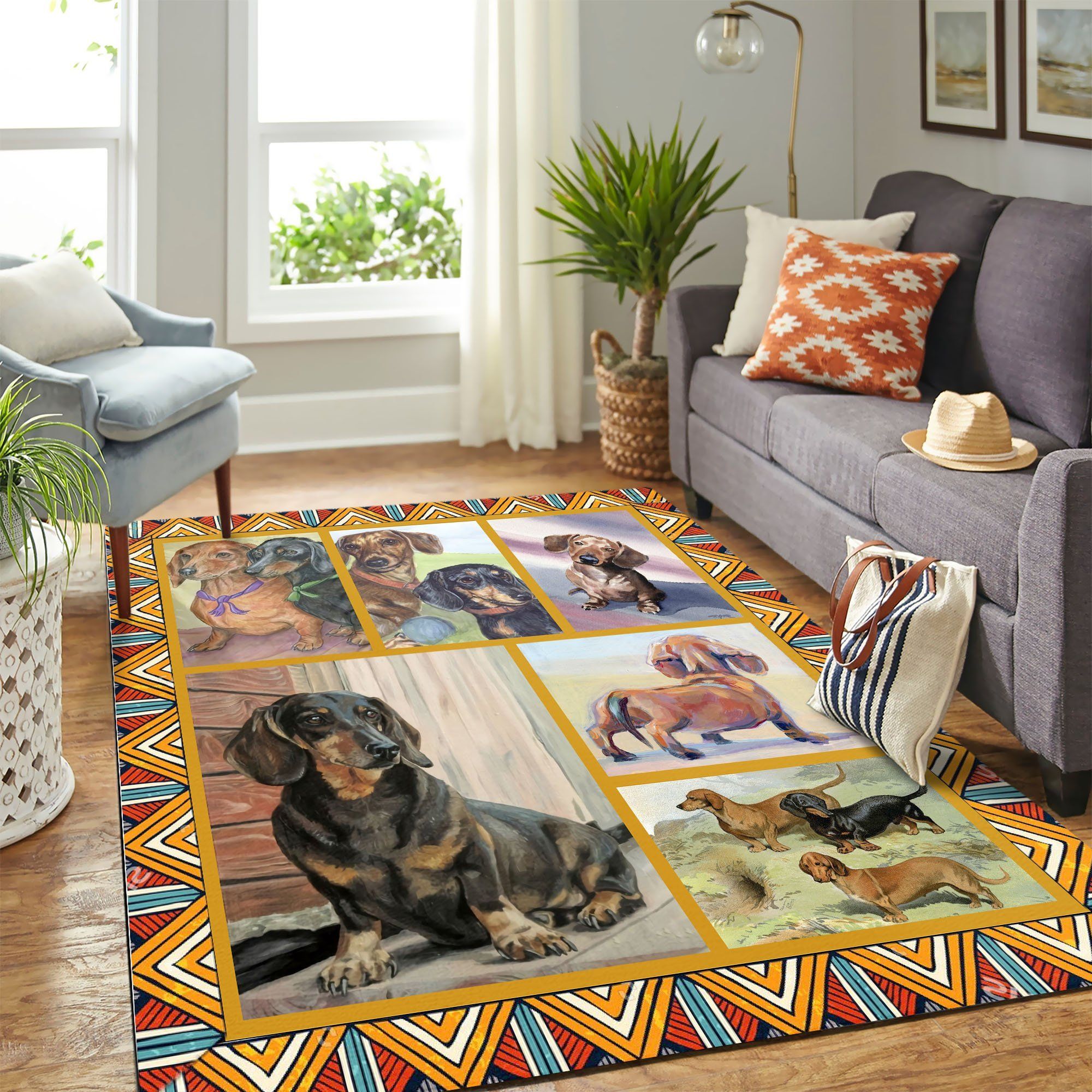 Limited Edition Quilt Blanket Dachshund Dog Mk Carpet Area Rug F F Chrismas Gift - Indoor Outdoor Rugs