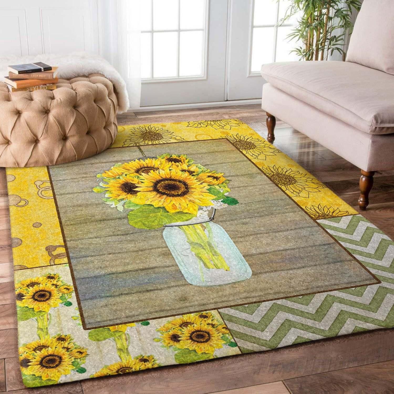 Sunflower Rug Chrismas Gift - Indoor Outdoor Rugs