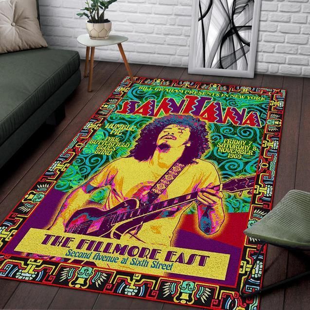 Santana At The Fillmore East Area Rug Chrismas Gift - Indoor Outdoor Rugs