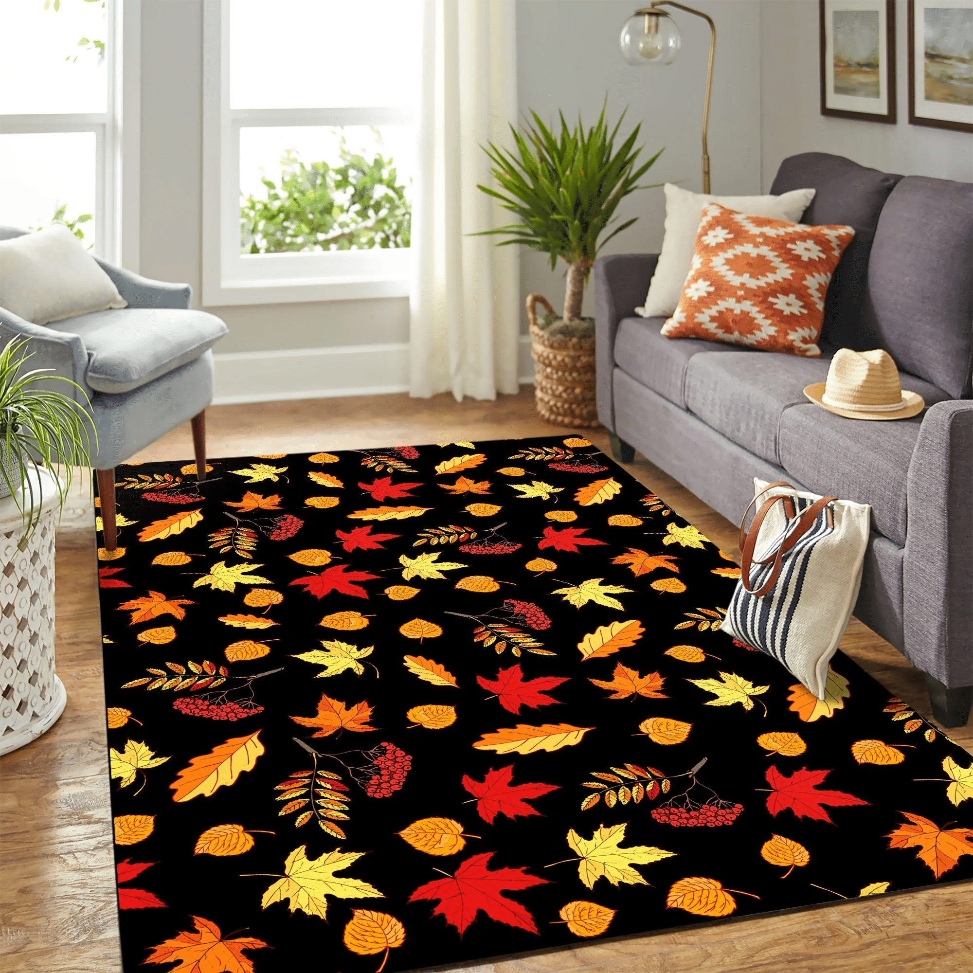 Autumn Leaves Carpet Rug Chrismas Gift - Indoor Outdoor Rugs