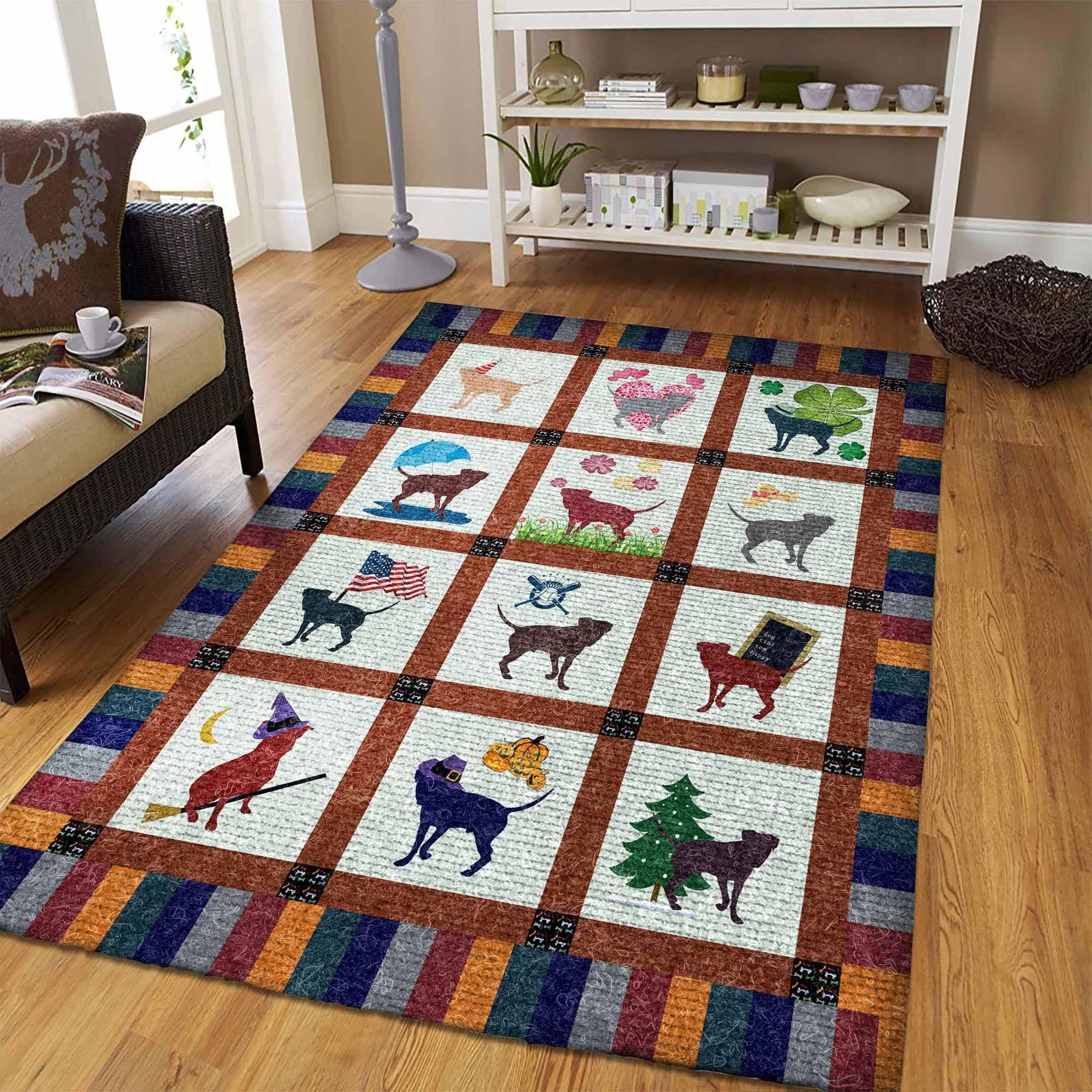 Pitbull Rug Chrismas Gift - Indoor Outdoor Rugs