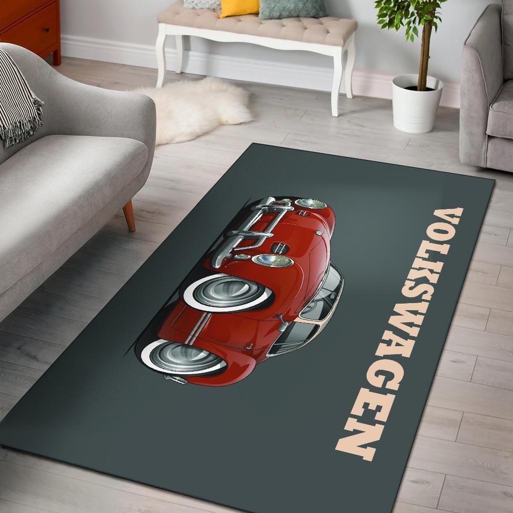 Volkswagen Car Art Area Rug Chrismas Gift - Indoor Outdoor Rugs