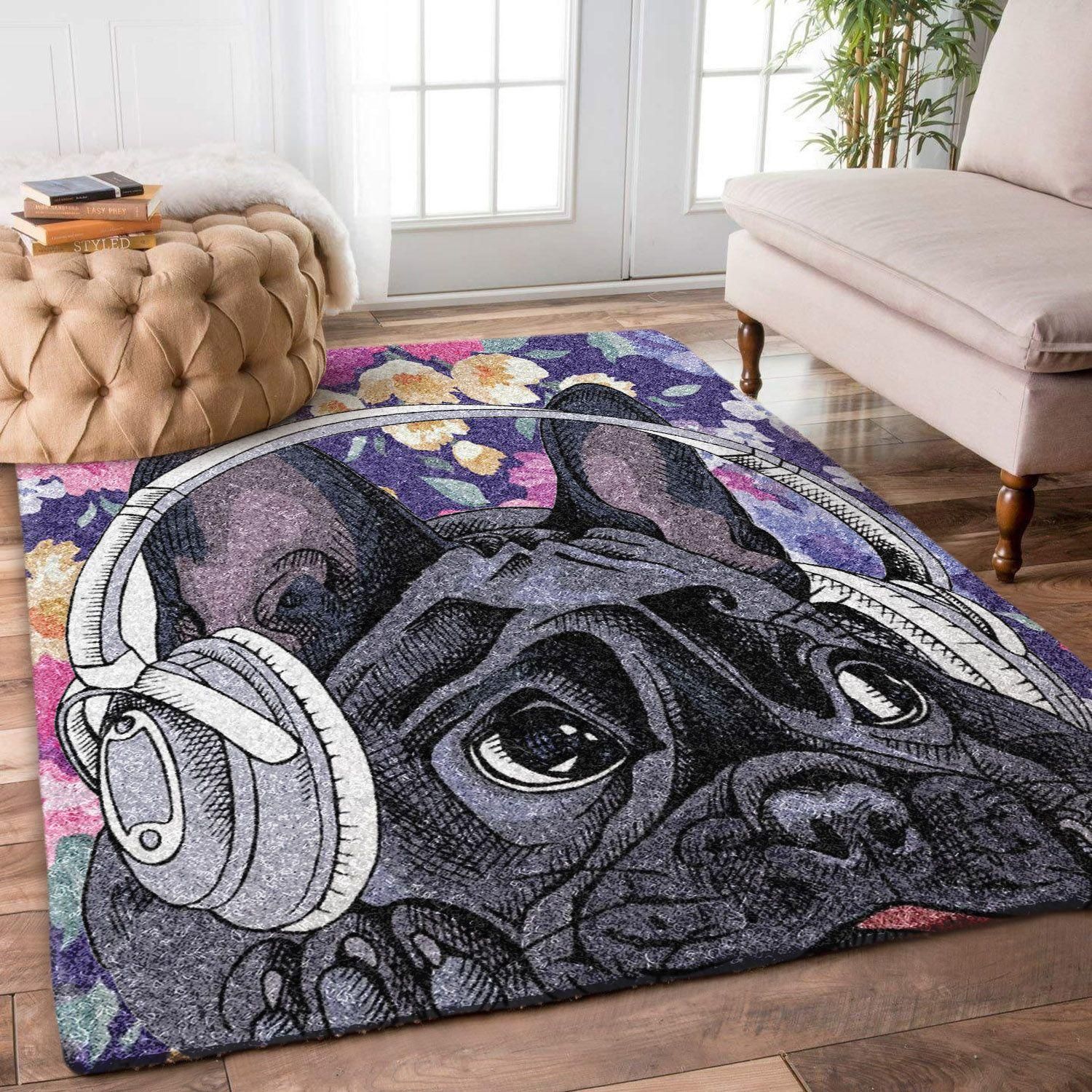 Bulldog Rug Chrismas Gift - Indoor Outdoor Rugs