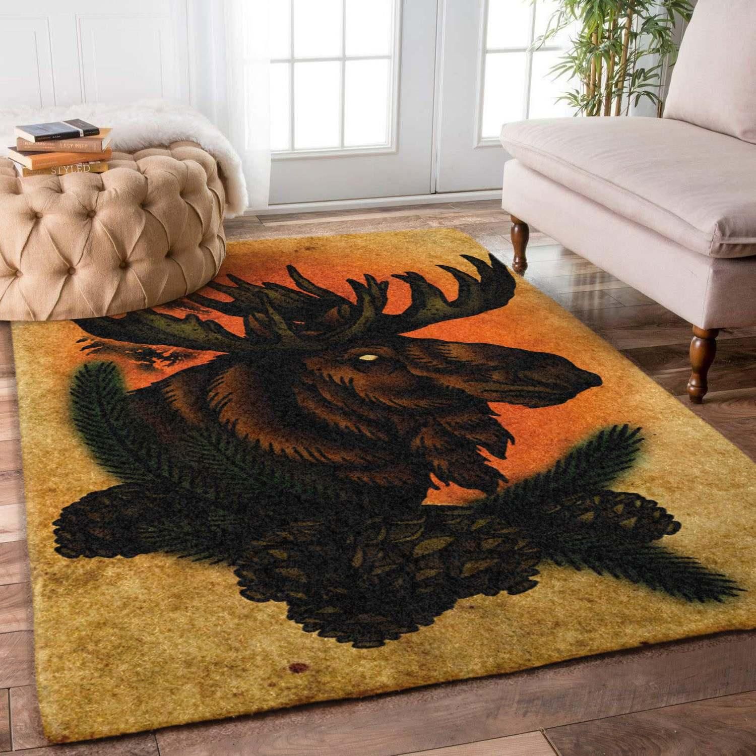 Moose Rug Chrismas Gift - Indoor Outdoor Rugs