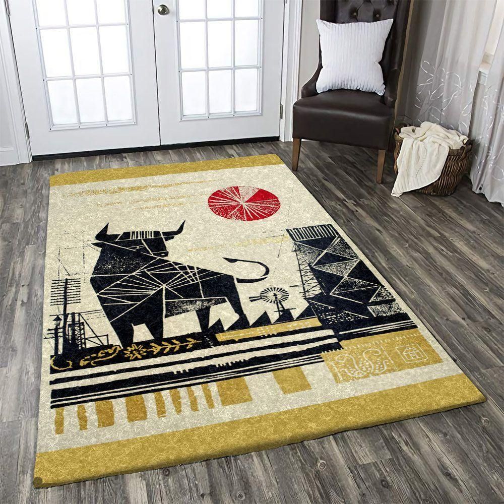 Bull Rug Chrismas Gift - Indoor Outdoor Rugs