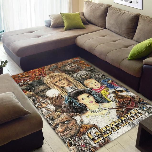 Labyrinth Colored Pencil Print Area Rug Chrismas Gift - Indoor Outdoor Rugs