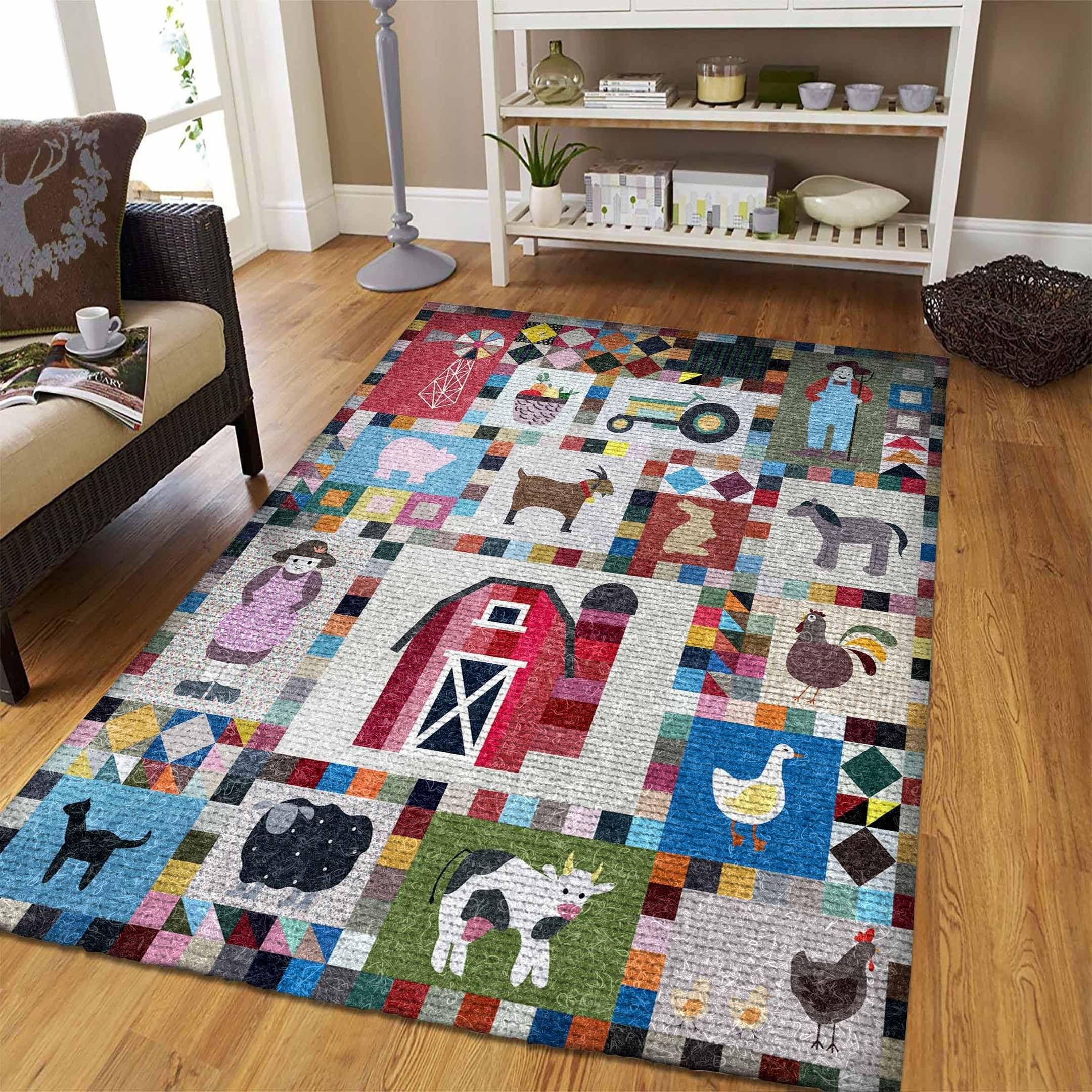 Farm Rug Chrismas Gift - Indoor Outdoor Rugs