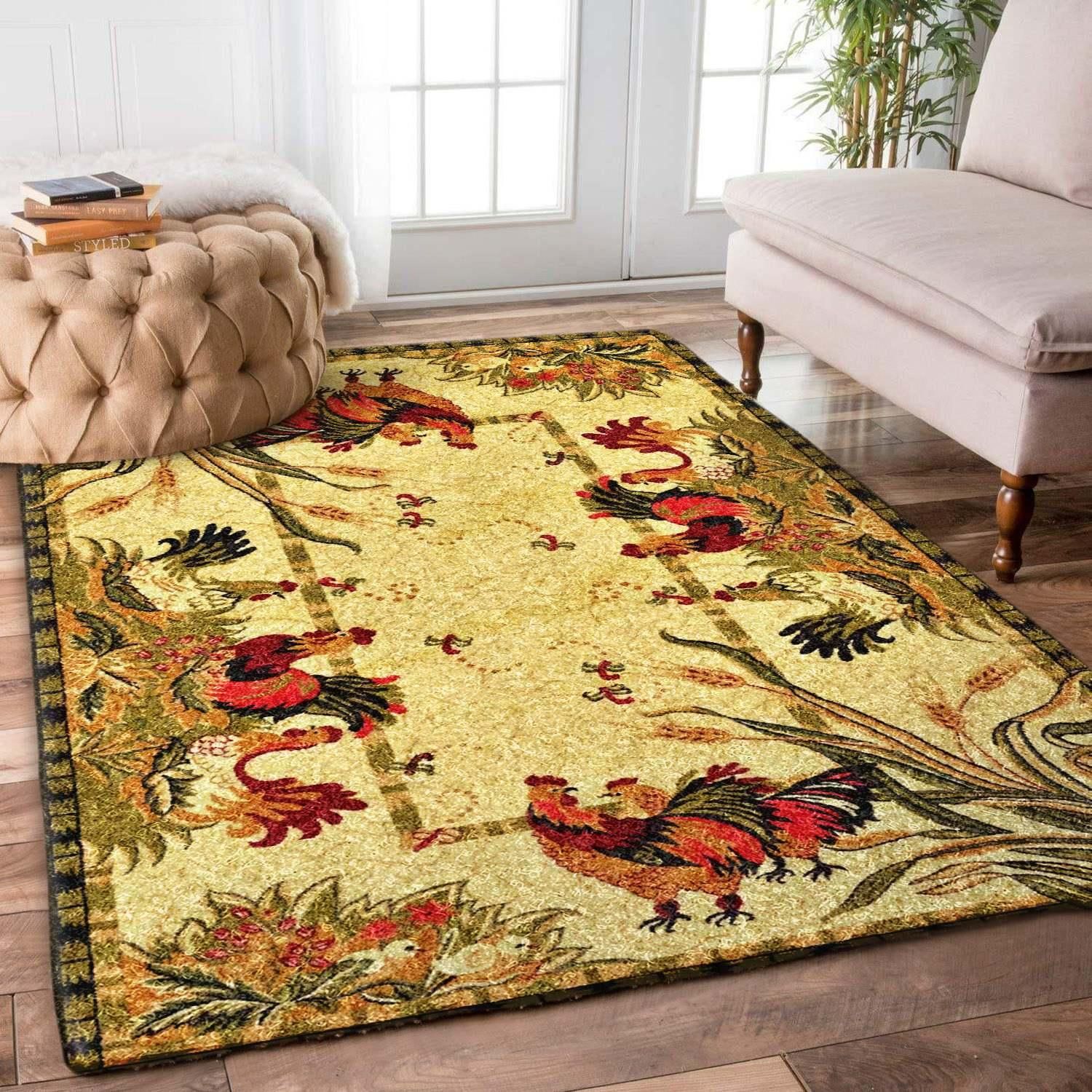 Rooster Rug Chrismas Gift - Indoor Outdoor Rugs